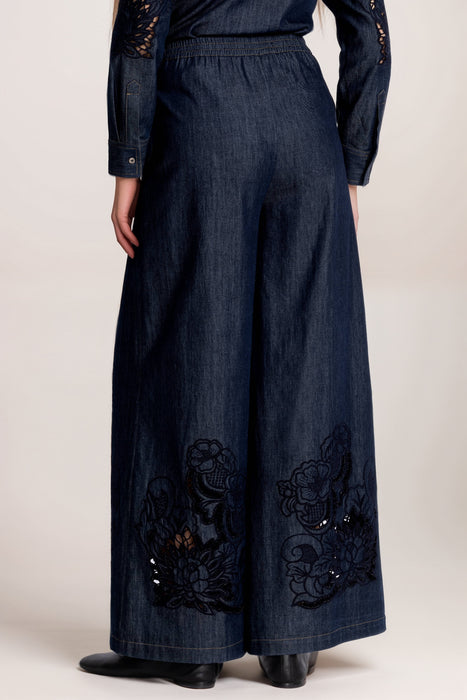 Johnny Was Jade Dark Blue Frankie Easy Denim Pant L69525-2