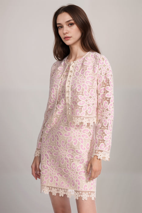 Johnny Was Jade Pink Genovia Cropped Jacket L49425-3