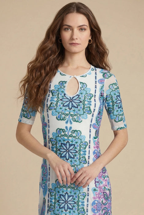 Johnny Was Jade Haddey Mesh Midi Dress L36525-5