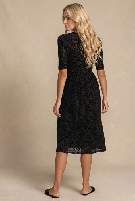 Johnny Was Jade Black Helena Midi Dress L35325-8