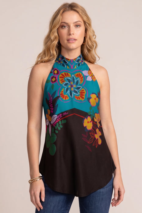 Johnny Was Jade House Of Flores Devi Halter Blouse L16525-8