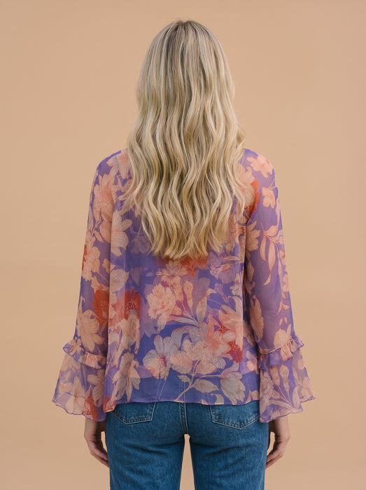 Johnny Was Jade Floral Long Sleeve Emerie Silk  Blouse L19326-2