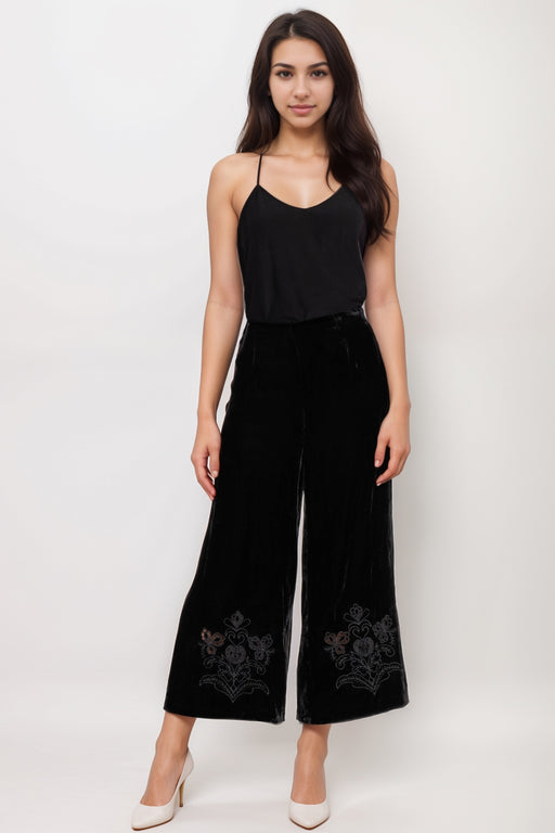 Johnny Was Jade Style L60724-O Black Lilith Wide Leg Cropped Pants
