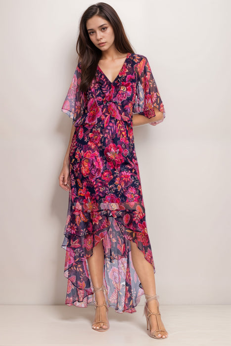 Johnny Was Jade Luxee Ruffle Silk Maxi Dress L35024-9