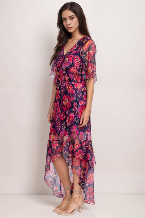 Johnny Was Jade Luxee Ruffle Silk Maxi Dress L35024-9