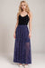 Johnny Was Jade Style L79724-9 Blue Montee Pleated Maxi Skirt