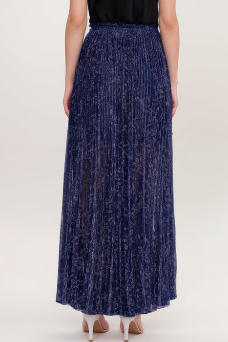 Johnny Was Jade Blue Montee Pleated Maxi Skirt L79724-9