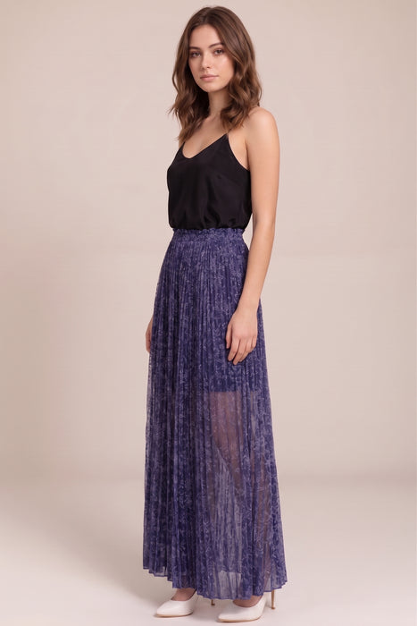 Johnny Was Jade Blue Montee Pleated Maxi Skirt L79724-9
