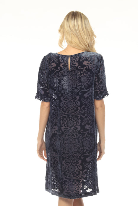 Johnny Was Jade Navy Odella Mini Slip Dress L35824-9S