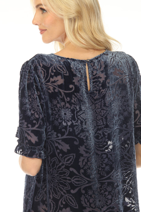 Johnny Was Jade Navy Odella Mini Slip Dress L35824-9S