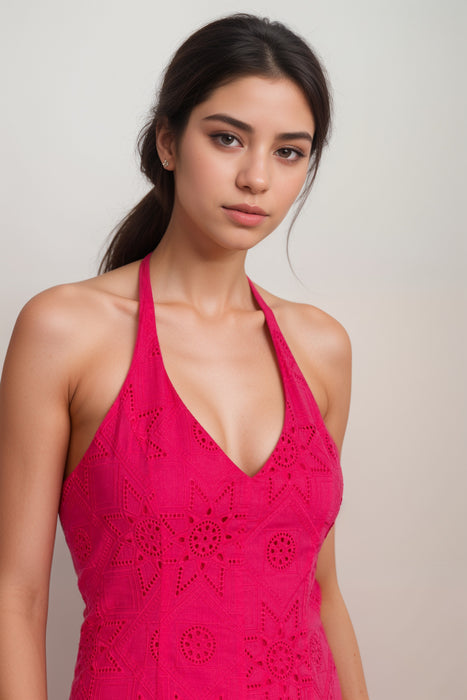 Johnny Was Jade Eden Halter Midi Dress L37524 *