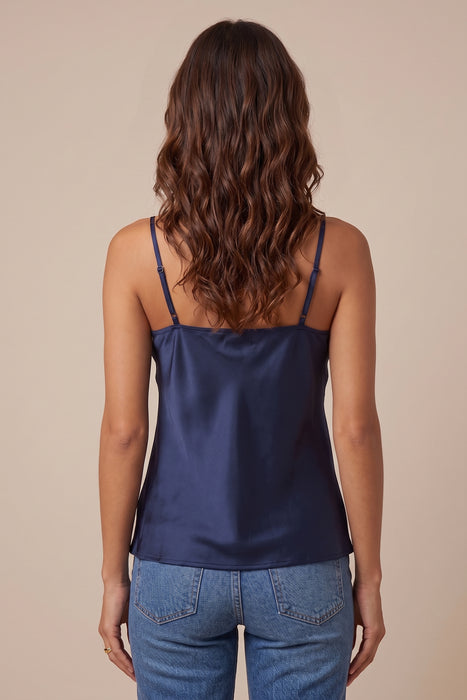 Johnny Was Jade Sapphire Blue Lace Trim Short Slip R11519