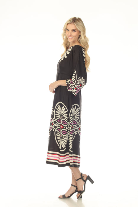 Johnny Was Jade Black Seraphina Midi Dress L38125-1