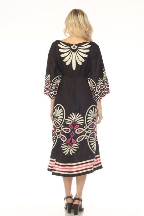 Johnny Was Jade Black Seraphina Midi Dress L38125-1