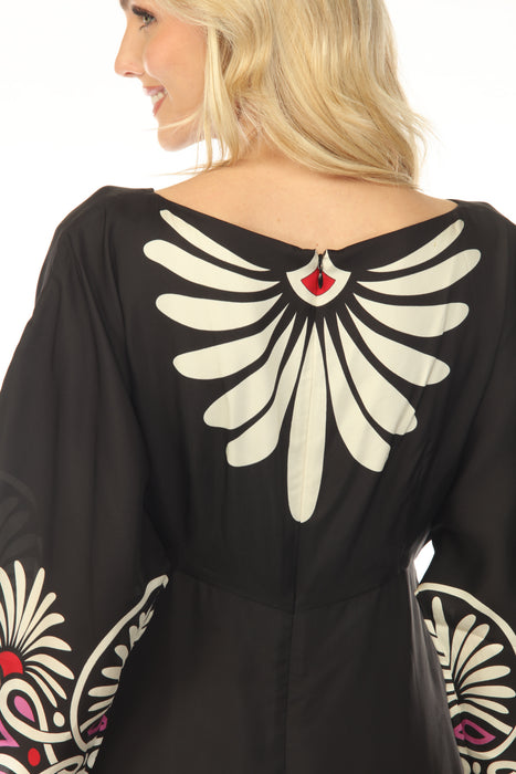 Johnny Was Jade Black Seraphina Midi Dress L38125-1