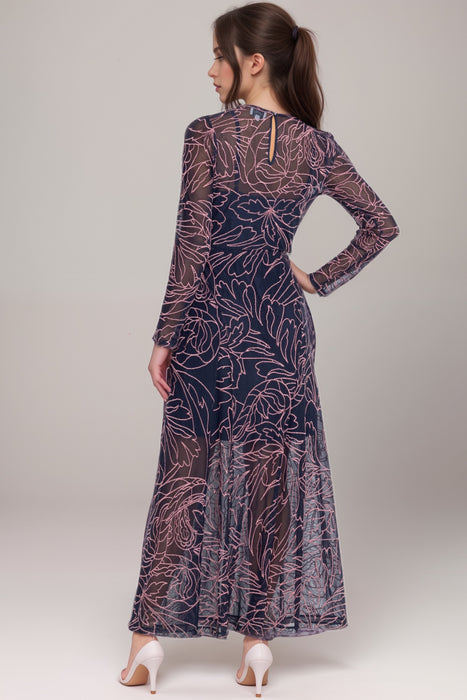 Johnny Was Jade Blue Sereina Sumner Panel Maxi Dress L37324-9