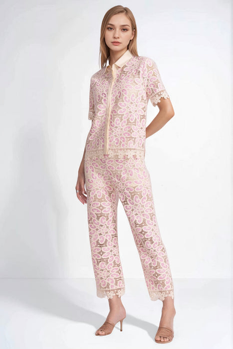 Johnny Was Jade Pink Simone Cropped Pant L62025-3