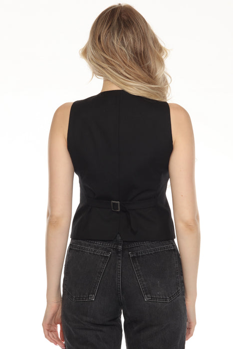 Johnny Was Jade Black Tularose Tailored Vest L48024-6