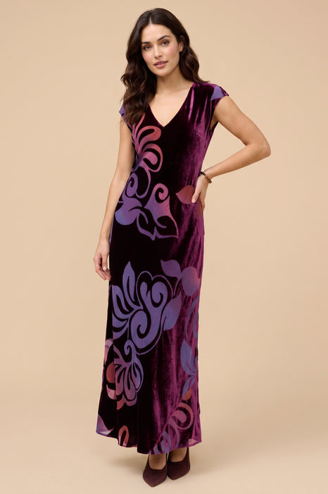 Johnny Was Jade Velvet Floral Toto Bia Maxi Dress L31025-O