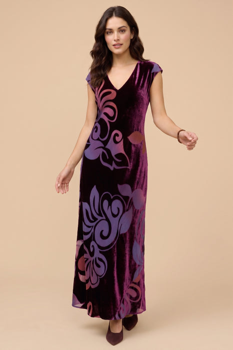 Johnny Was Jade Velvet Floral Toto Bia Maxi Dress L31025-O