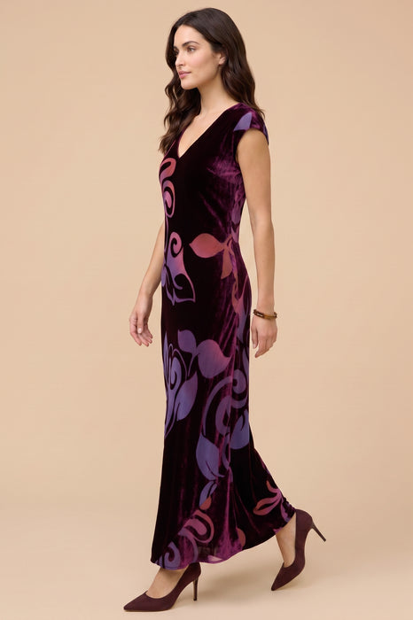Johnny Was Jade Velvet Floral Toto Bia Maxi Dress L31025-O