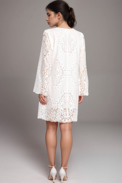 Jade Elandra Shift Dress with Lace Insets