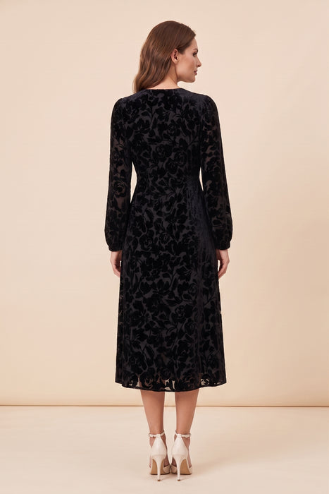 Johnny Was Jade Black Wynnter Midi Dress L30324-O
