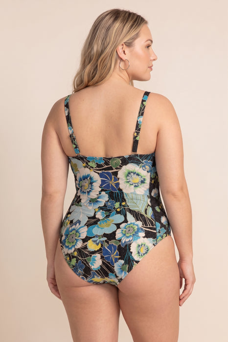 Johnny Was Jenn Ruched One Piece Swimsuit CSW4724-H Plus Size