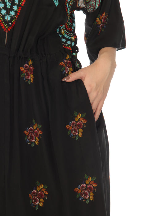 Johnny Was Jewel Thalia Silk Printed Maxi Dress Boho Chic C38721-N
