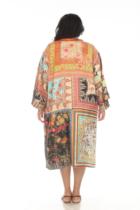 Johnny Was Journey Silk Printed Reversible Kimono Plus Size C47823