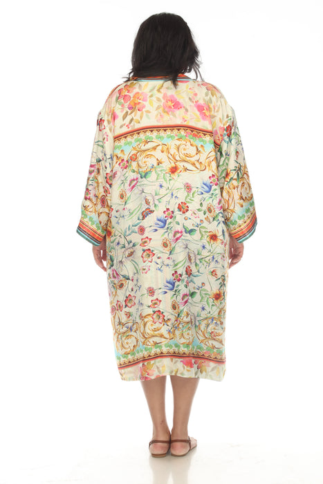 Johnny Was Journey Silk Printed Reversible Kimono Plus Size C47823