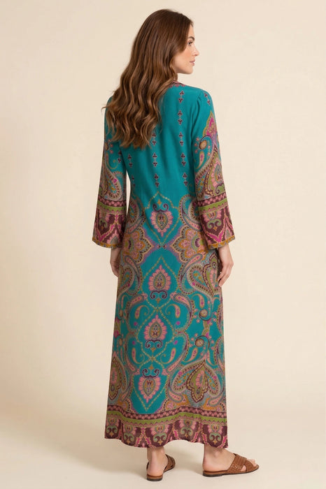 Johnny Was Judith Silk Maxi Dress C32625-8