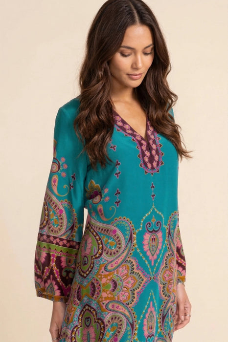 Johnny Was Judith Silk Maxi Dress C32625-8