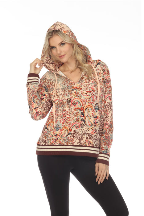 Johnny Was Jungle Paisley Classic Oversized Pullover Hoodie T41523