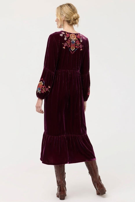 johnny was velvet maxi dress Buy VELVET DOLMAN TIERED DRESS