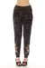 Johnny Was JWLA Style J64622 Multi Bianca Velour Embroidered Sweatpants Boho Chic