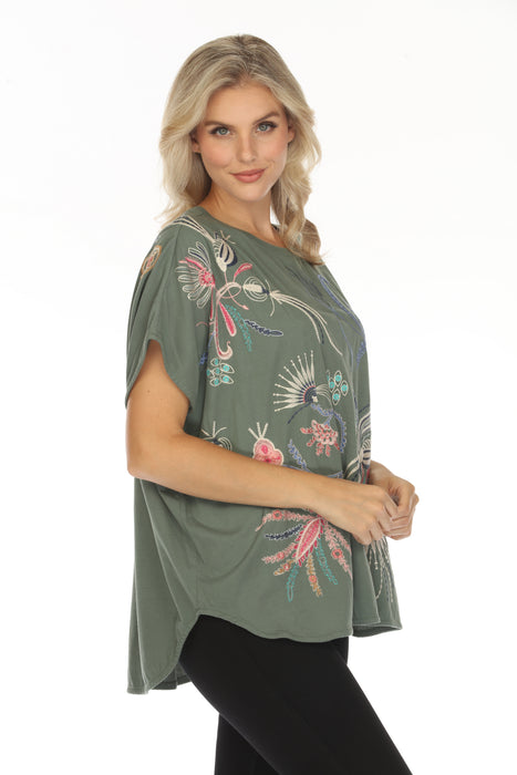 Johnny Was JWLA Antonella Jersey Poncho Tee J15824 Boho Chic