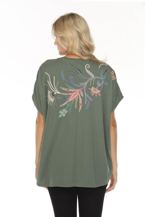 Johnny Was JWLA Antonella Jersey Poncho Tee J15824 Boho Chic