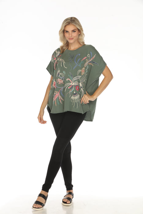 Johnny Was JWLA Antonella Jersey Poncho Tee J15824 Boho Chic