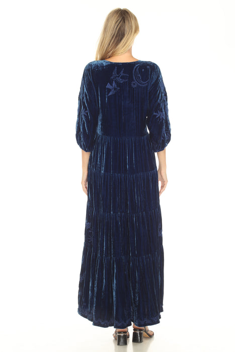 Johnny Was JWLA Torine Velvet Dolman Tiered Dress J33724-9 *