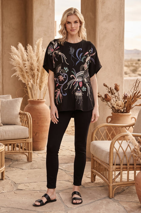 Johnny Was JWLA Antonella Jersey Poncho Tee J15824-6 *