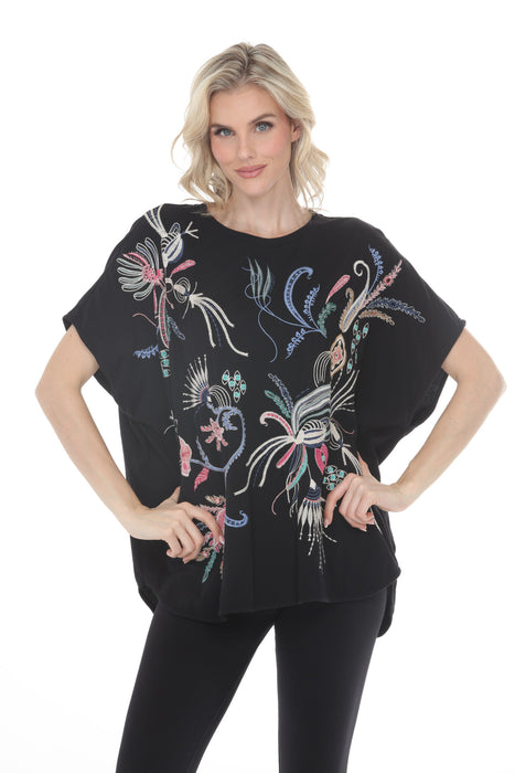 Johnny Was JWLA Antonella Jersey Poncho Tee J15824-6 *