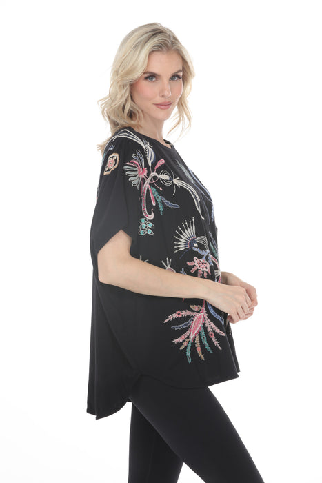 Johnny Was JWLA Antonella Jersey Poncho Tee J15824-6 *