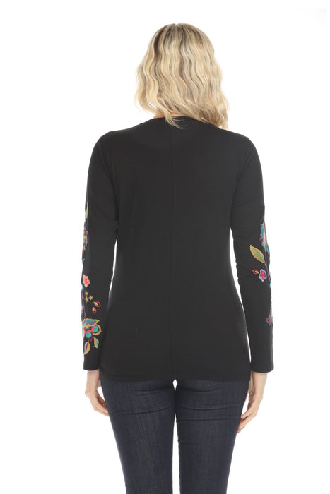 Johnny Was JWLA Ethal Raw Seam Crew Neck Tee J10124