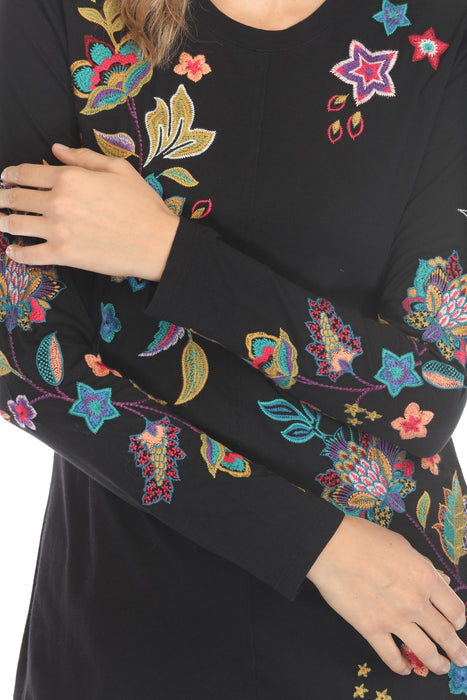 Johnny Was JWLA Ethal Raw Seam Crew Neck Tee J10124