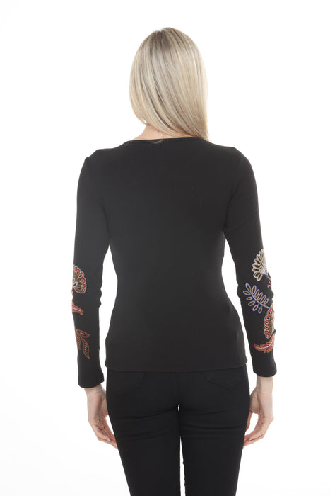 Johnny Was JWLA Gineva Keyhole Detail Thermal Tee J15725-8 *