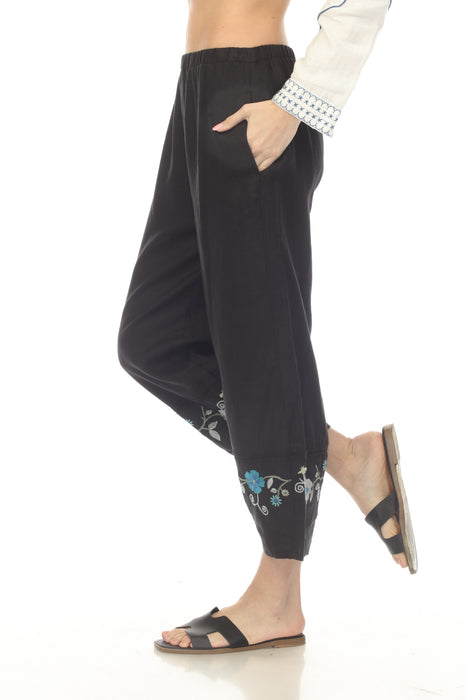 Johnny Was JWLA Jaanvi Linen Barrel Pant J63325-5