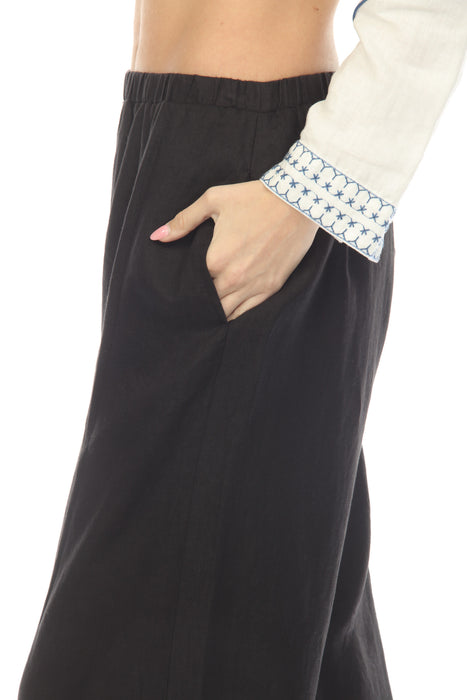 Johnny Was JWLA Jaanvi Linen Barrel Pant J63325-5