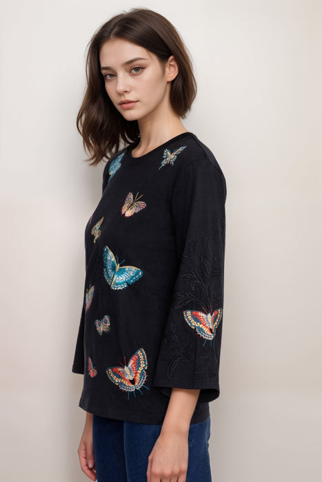 Johnny Was JWLA Luciana Kimono Sleeve Tee J16724 *