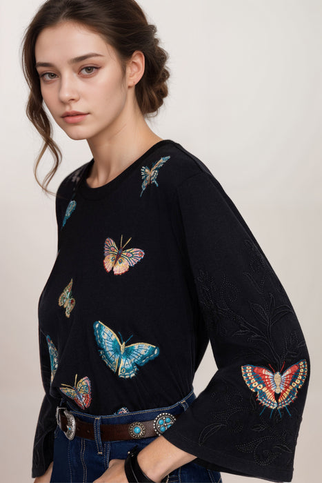 Johnny Was JWLA Luciana Kimono Sleeve Tee J16724 *